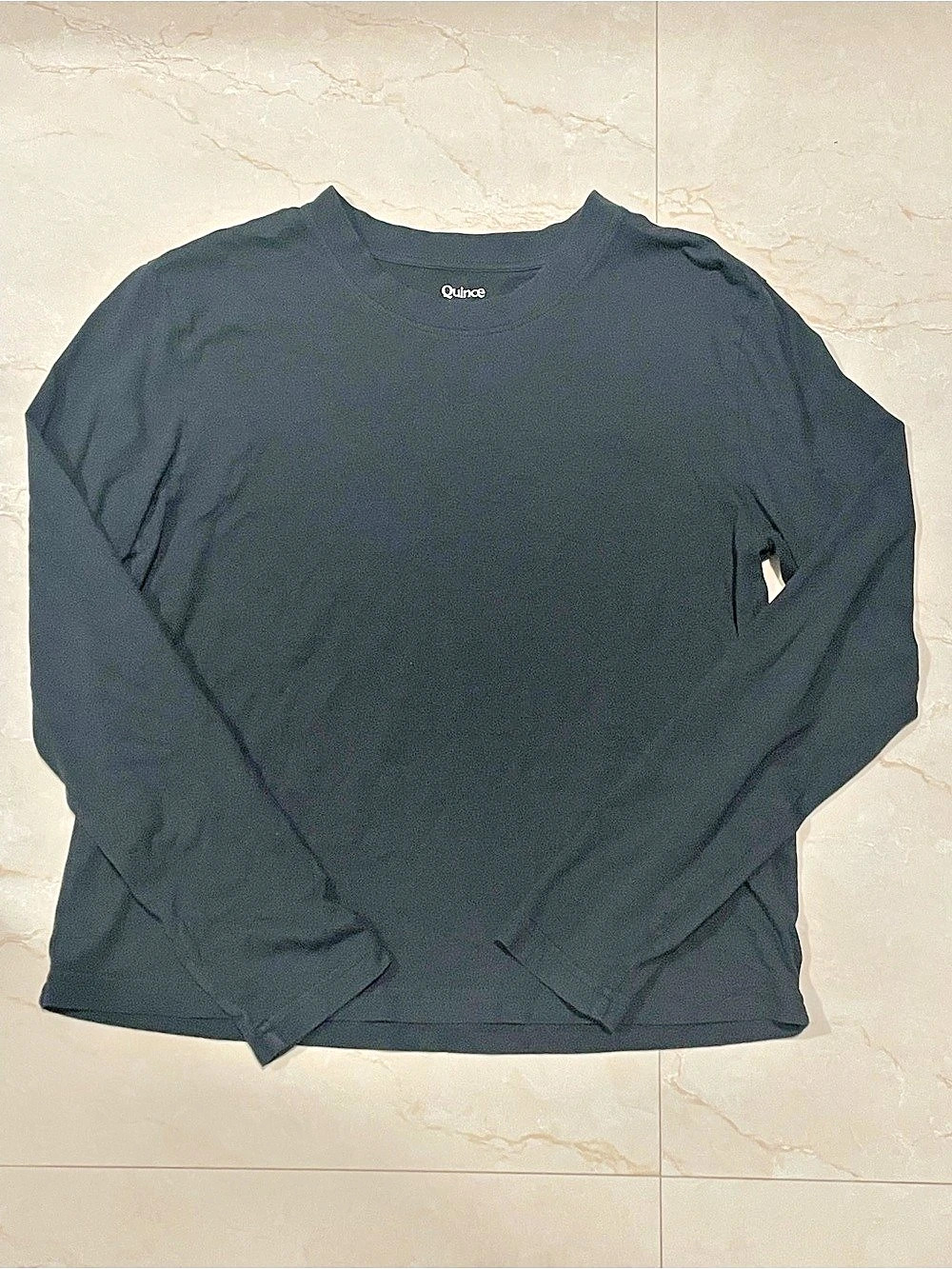 Quince Long Sleeve Tee in Black Size Small Like New